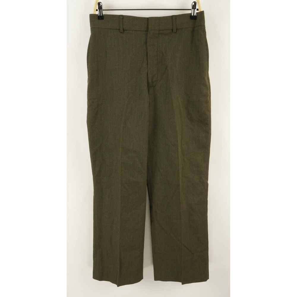 Vintage 80's US Marine Corps Wool Flap Pocket Military‎ Pants Green Mens 32 x 28